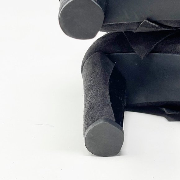 Stuart Weitzman Womens Black & Gray Suede Leather Zip Heel Booties Size 6.5 - Picture 11 of 13